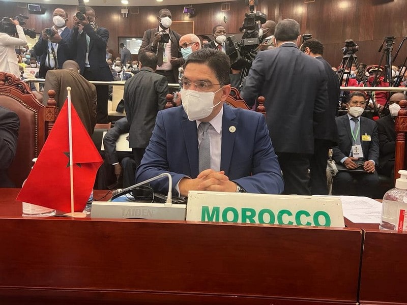 Malabo le Maroc participe au Sommet extraordinaire de lUA sur les questions humanitaires min1