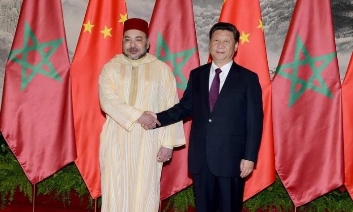 SM le Roi felicite le president chinois