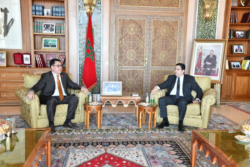 Nasser Bourita a recu aujourdhui a Rabat le vice ministre des Affaires Etrangeres du KirghizistanSans titre 31